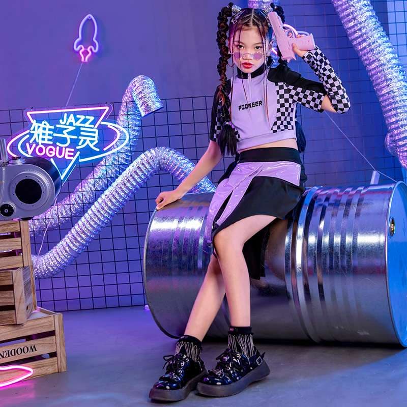 ダンス衣装 宇宙柄ストリート系ツーピースセット