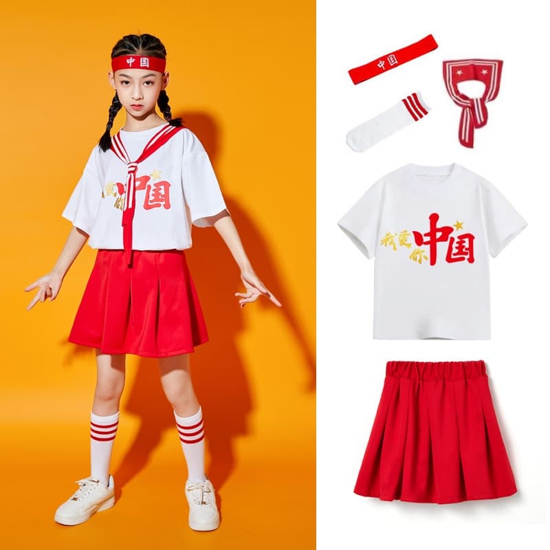 ダンス衣装 キッズ応援セーラー風ダンス衣装