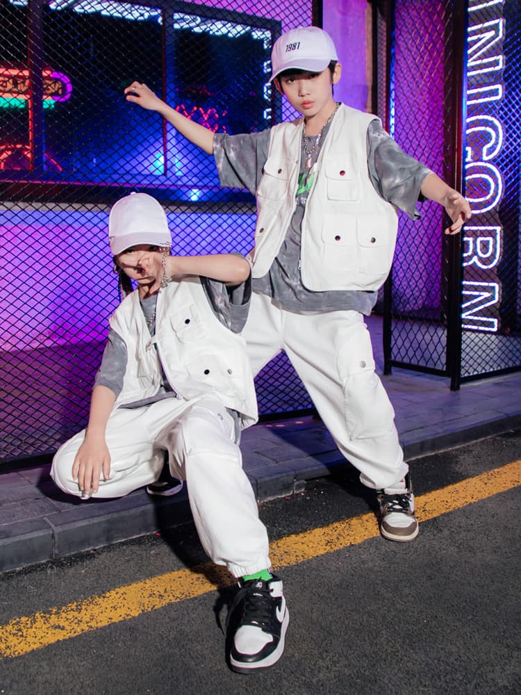 ダンス衣装 ダンス衣装 ストリートマルチベスト上下セット