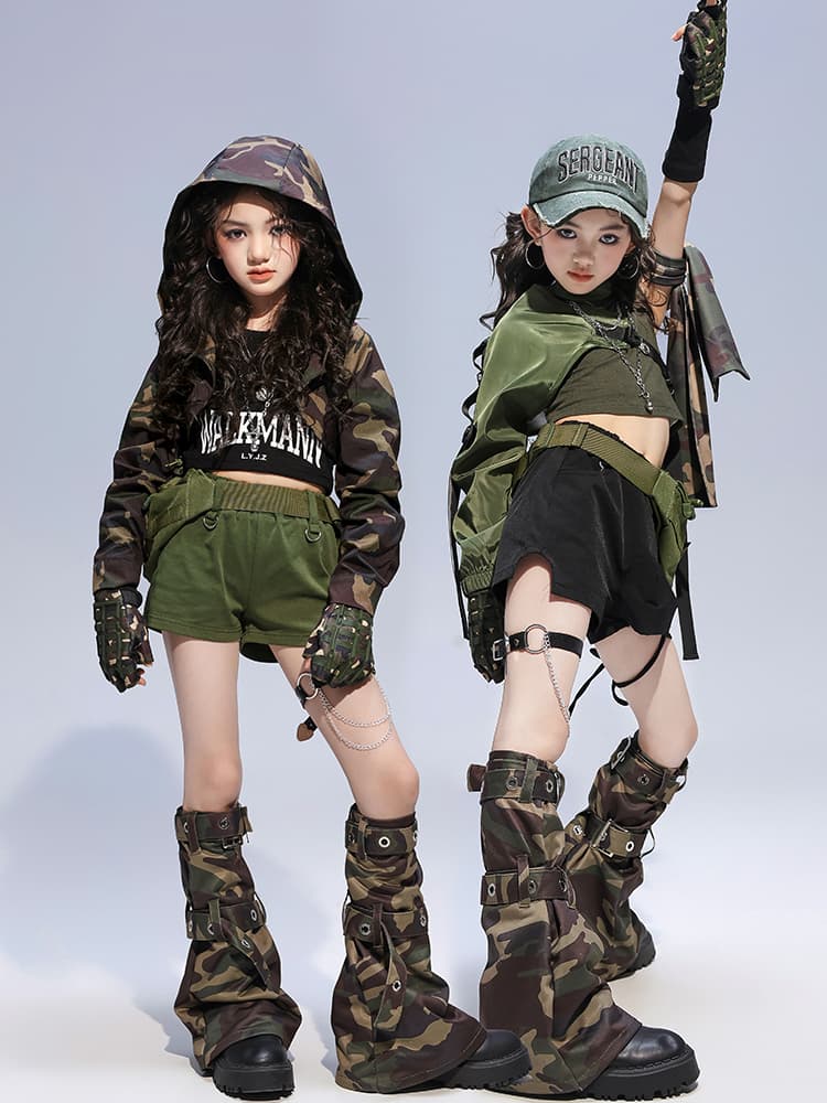 ダンス衣装 迷彩ストリートダンス衣装セット