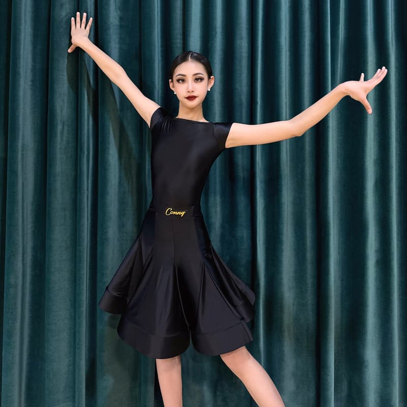 ダンス衣装 ダンス衣装 優美フレアラインドレス