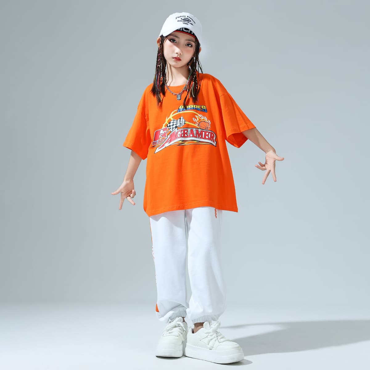 ダンス衣装 ダンス衣装 ストリート風レーサー上下セット