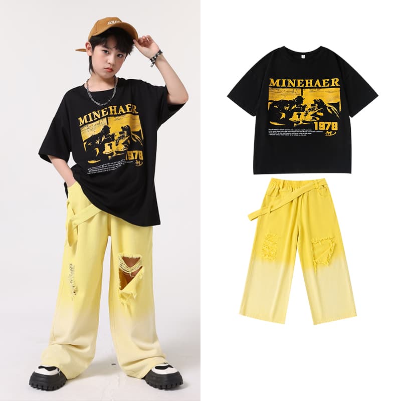 ダンス衣装 ダンス衣装 ストリート系ゆったりダンス上下セット