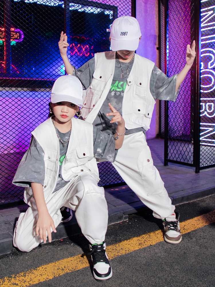 ダンス衣装 ダンス衣装 ストリートマルチベスト上下セット