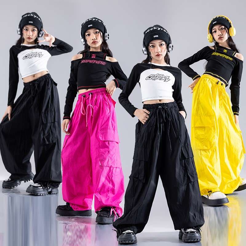 ストリート系 ダンス衣装 ルーズワイドパンツセット