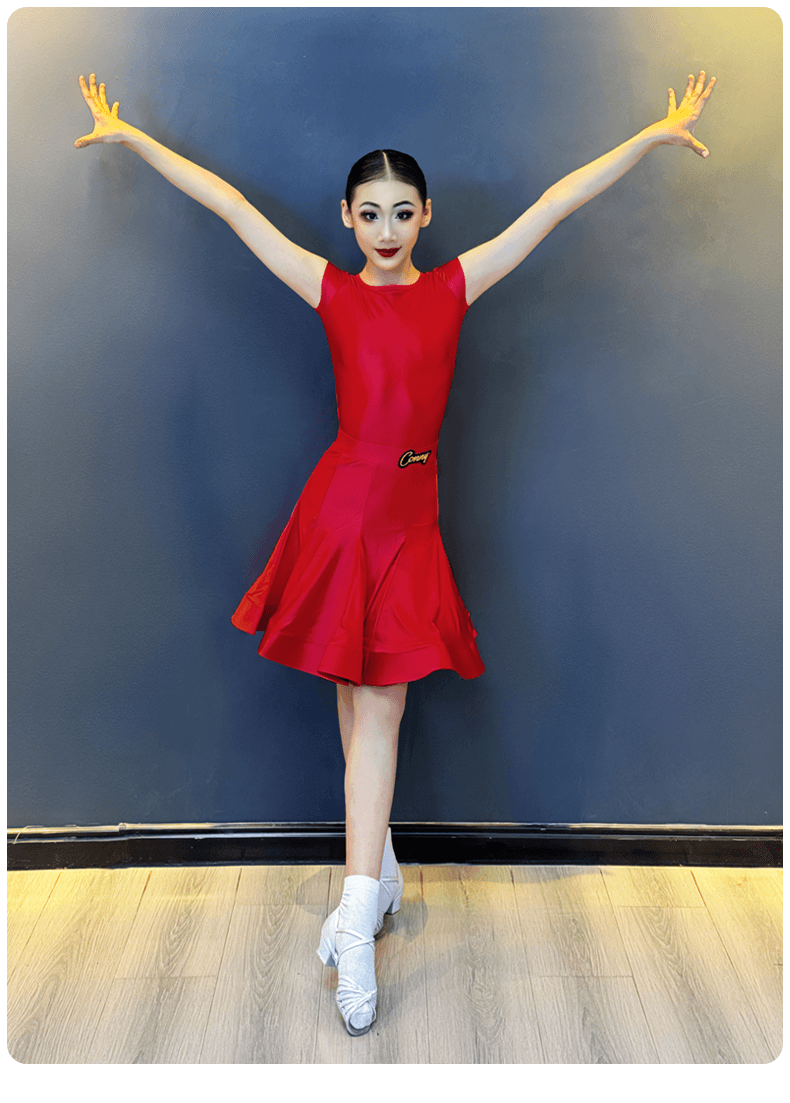 ダンス衣装 ダンス衣装 優美フレアラインドレス