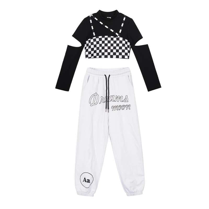 チェッカー×ストリート系ダンス衣装セット