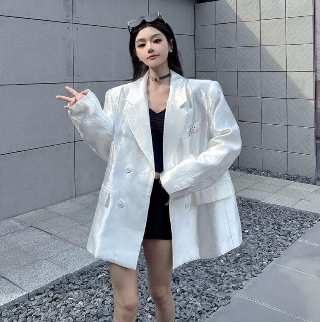 ロック系オーバーサイズスーツ上着 ステージ演出ダンス衣装