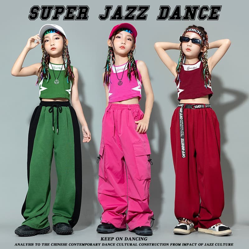 キッズ ジャズダンス衣装 トップス ボトムス セット