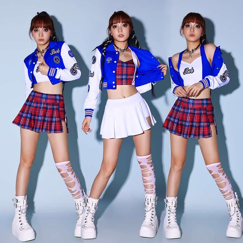 ダンス衣装 チアダンス風プレッピースタイル衣装セット