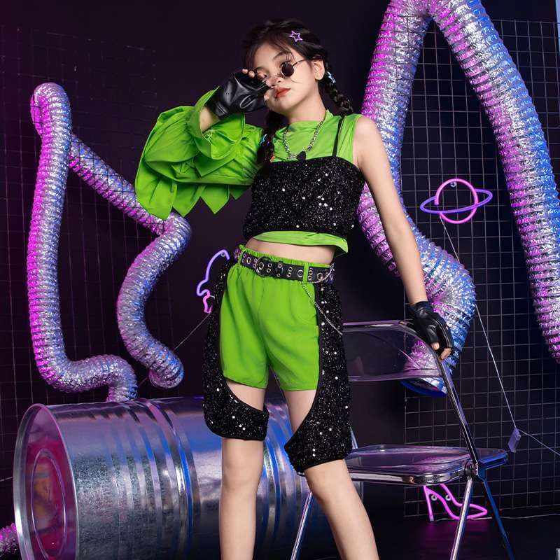 ダンス衣装 キラキラ宇宙パンク風ダンスセット
