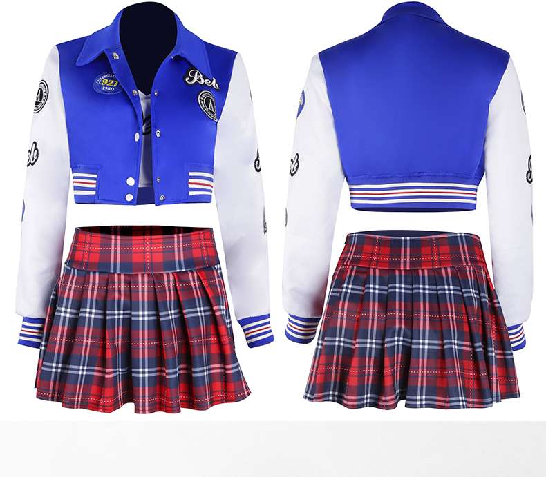 ダンス衣装 チアダンス風プレッピースタイル衣装セット