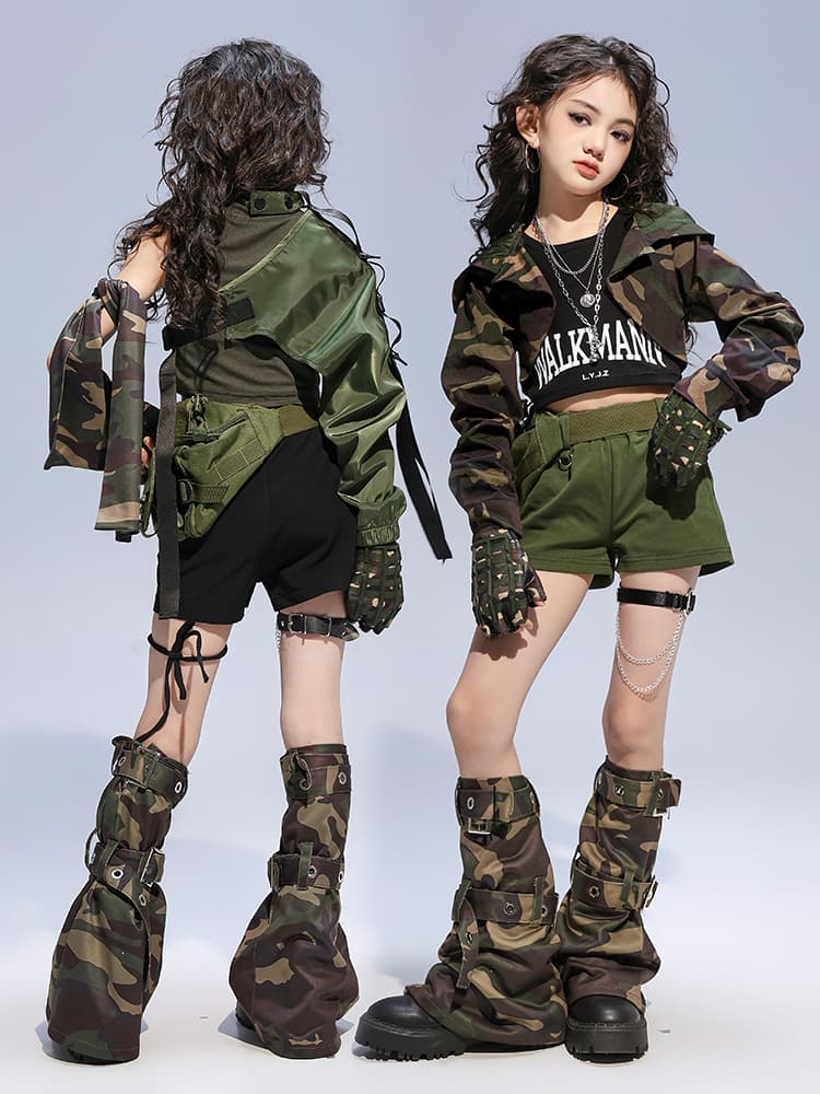 ダンス衣装 迷彩ストリートダンス衣装セット