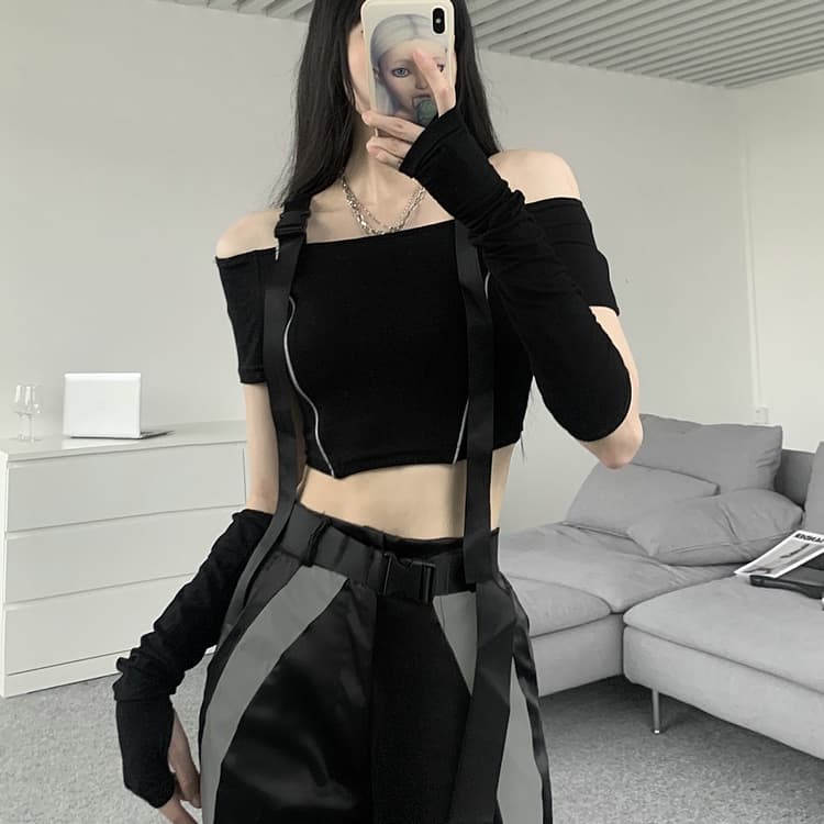 ダンス衣装 サイドライン付きカーゴパンツセット