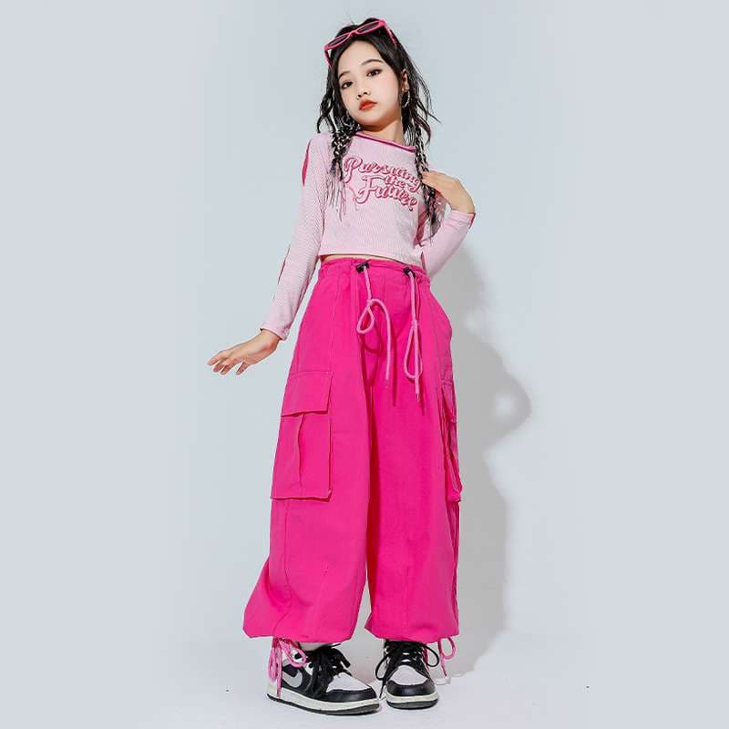 ダンス衣装 カジュアルダンス キッズワイドパンツセット
