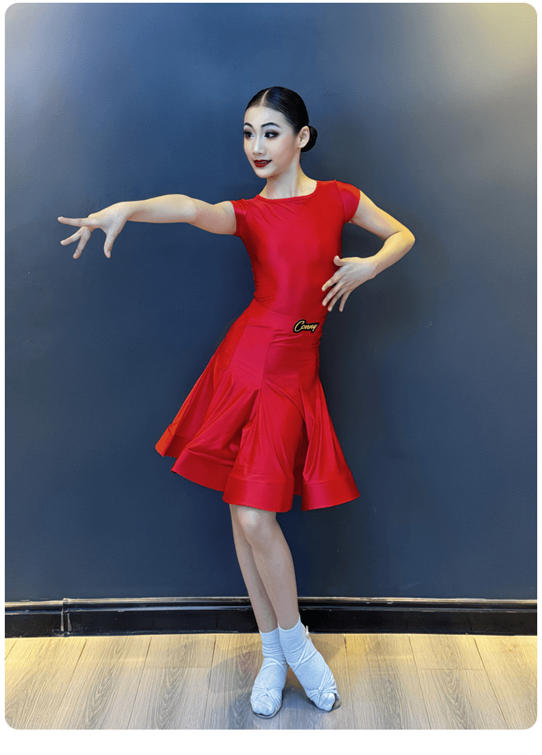 ダンス衣装 ダンス衣装 優美フレアラインドレス