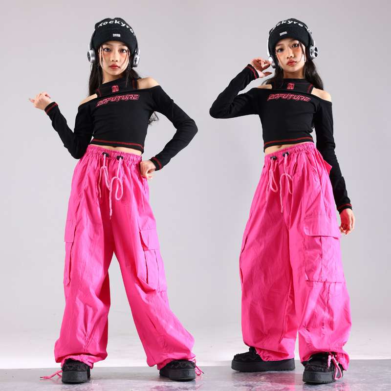 ストリート系 ダンス衣装 ルーズワイドパンツセット