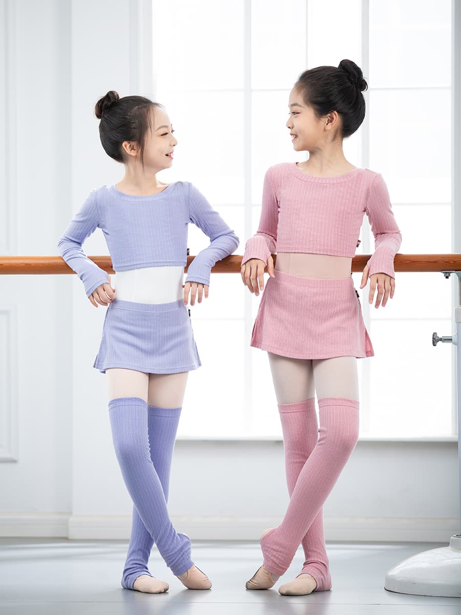 ダンス衣装 ダンス衣装 リブニット バレエウォームトップス