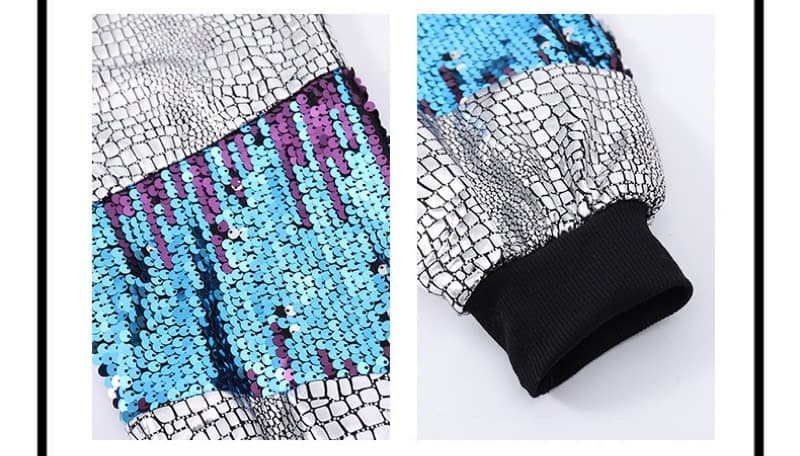 キッズ スパンコール ダンス衣装 上下セット ヒップホップ