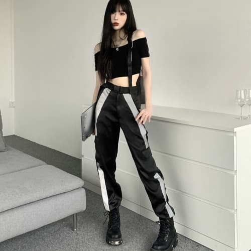 ダンス衣装 サイドライン付きカーゴパンツセット