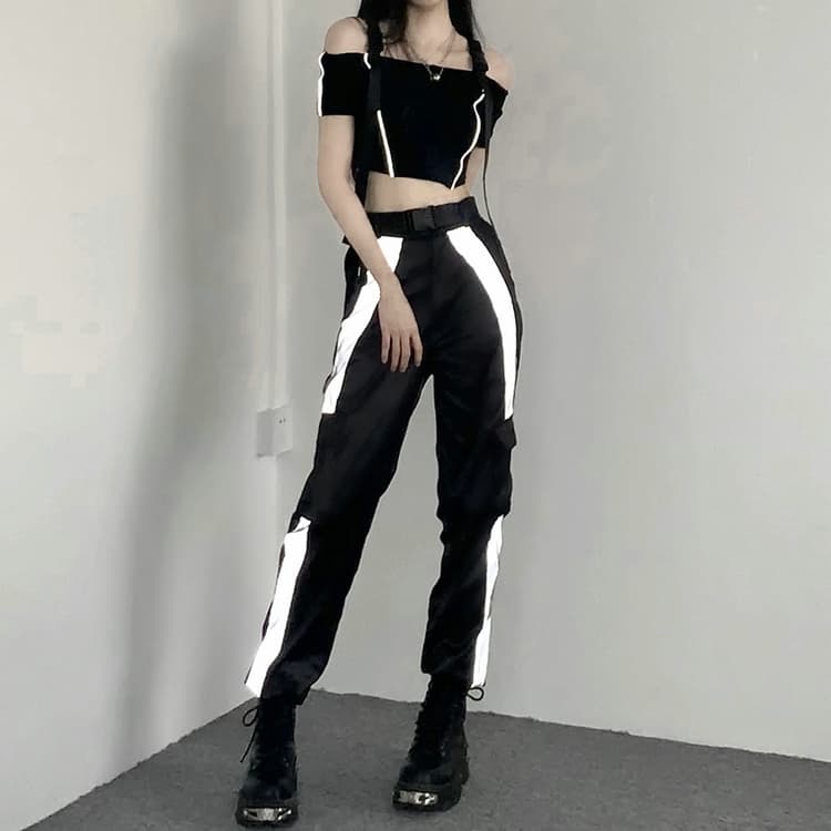 ダンス衣装 サイドライン付きカーゴパンツセット