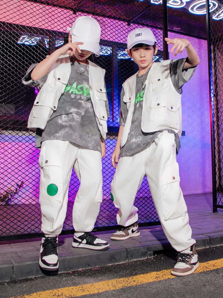 ダンス衣装 ダンス衣装 ストリートマルチベスト上下セット