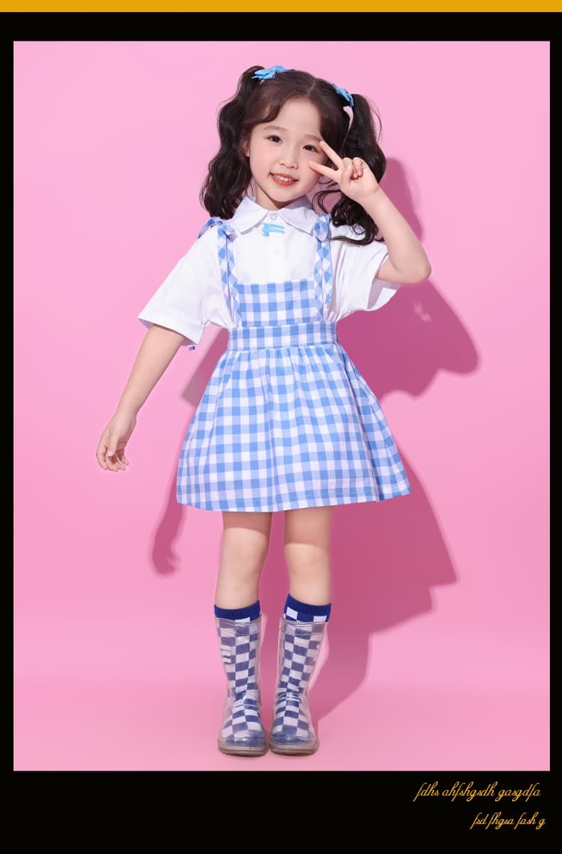 ダンス衣装 チェック柄ペアダンス衣装