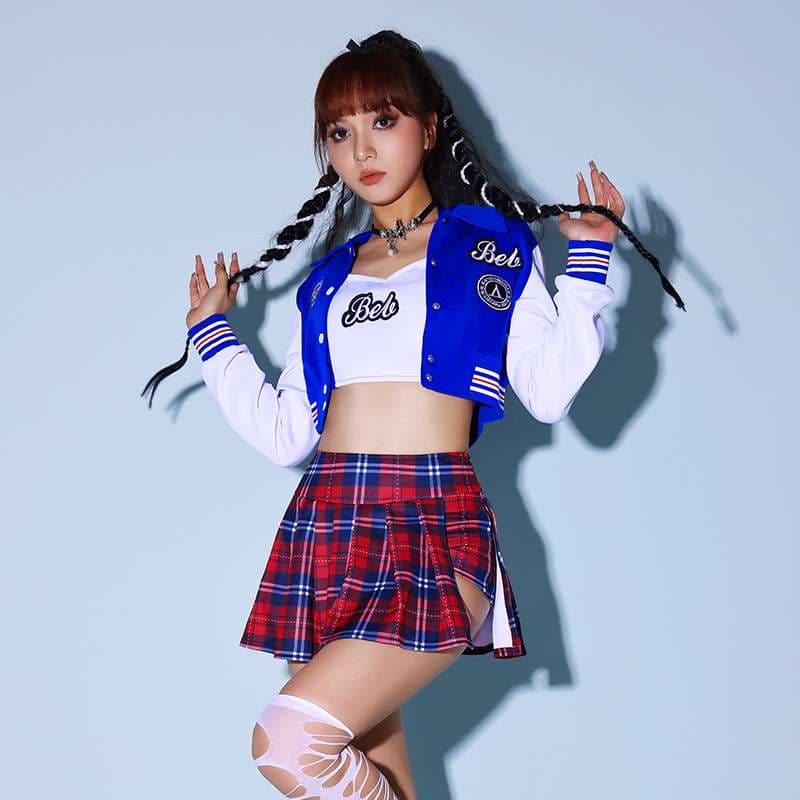 ダンス衣装 チアダンス風プレッピースタイル衣装セット