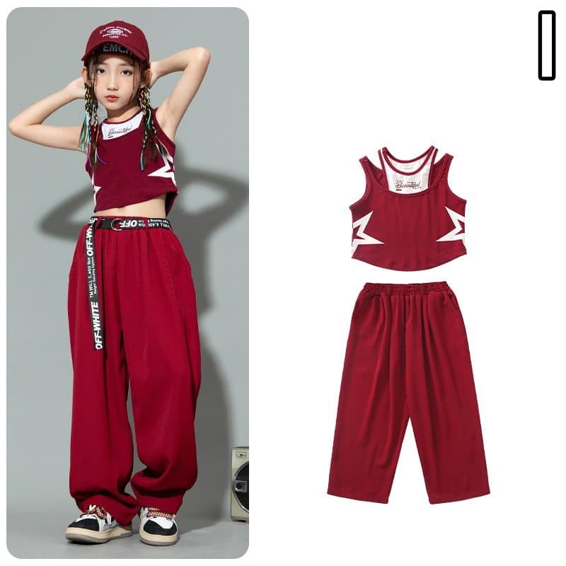 キッズ ジャズダンス衣装 トップス ボトムス セット