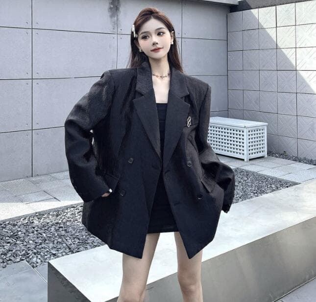 ロック系オーバーサイズスーツ上着 ステージ演出ダンス衣装
