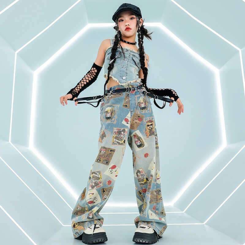 ダンス衣装 ストリート系カジュアルデニムセット