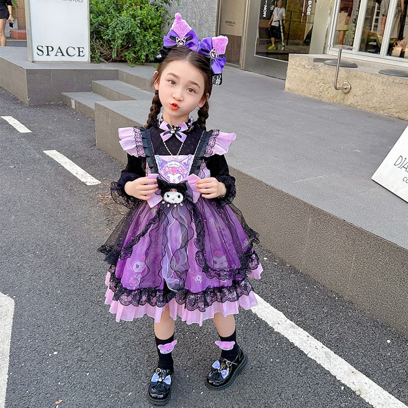 ダンス衣装 姫風ふりふりレースワンピース