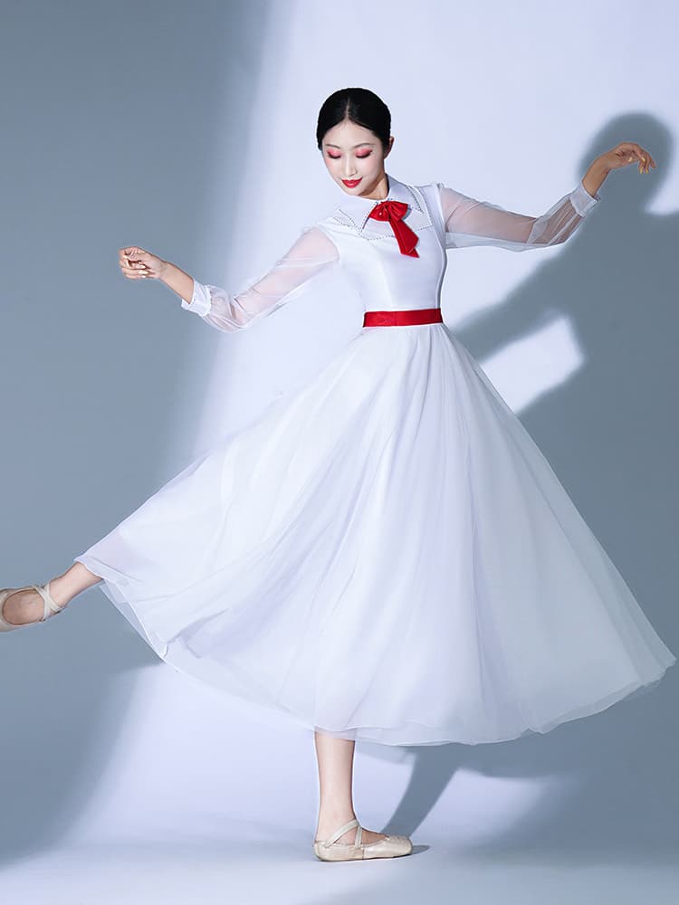 ダンス衣装 優美なるフレアワルツドレス