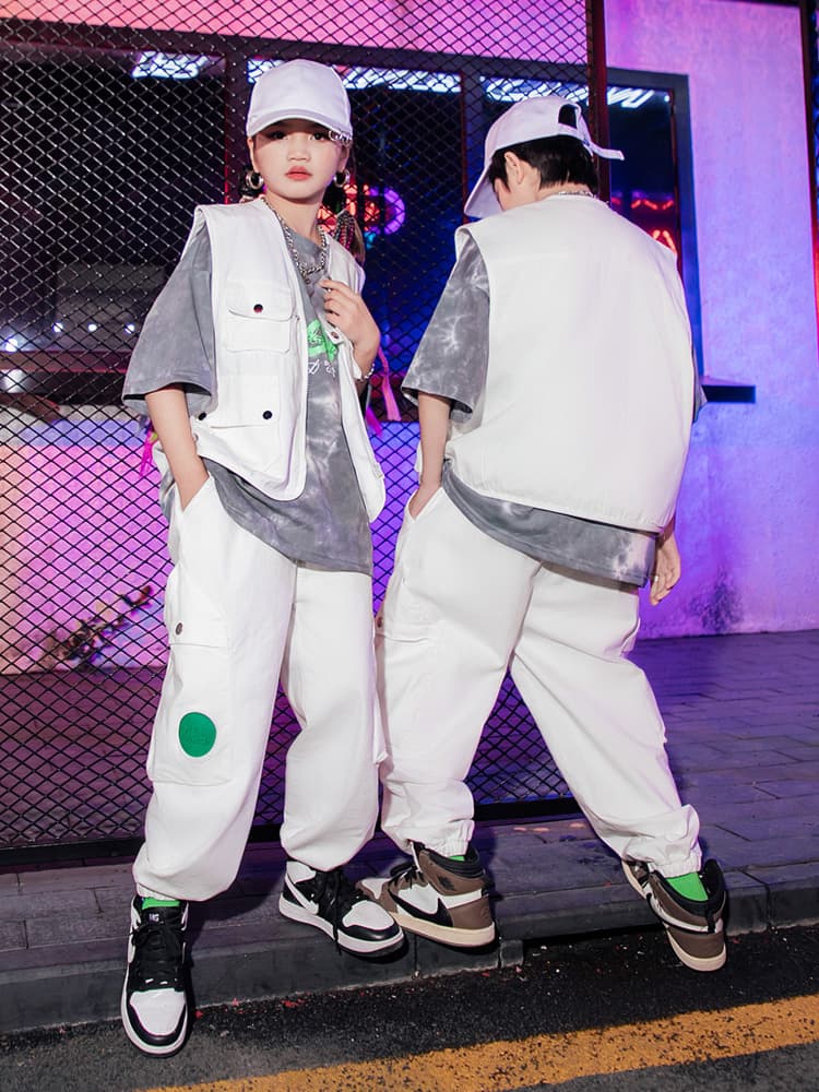 ダンス衣装 ダンス衣装 ストリートマルチベスト上下セット