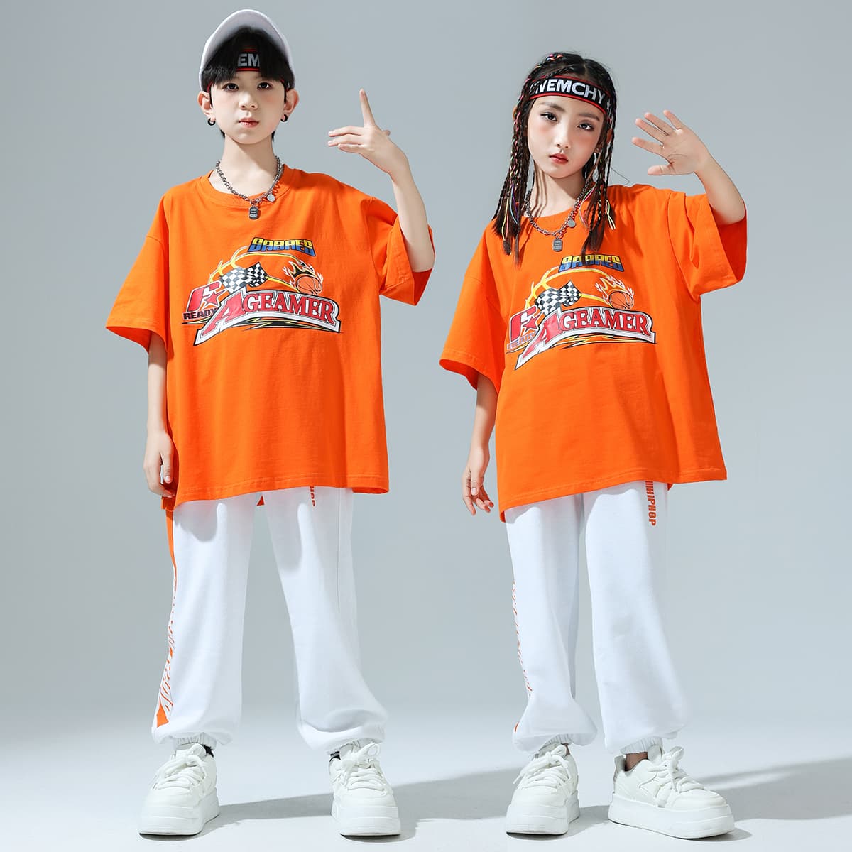ダンス衣装 ダンス衣装 ストリート風レーサー上下セット