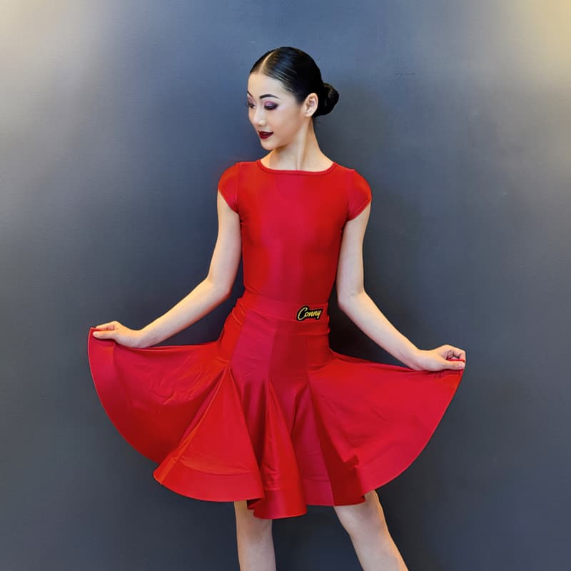ダンス衣装 ダンス衣装 優美フレアラインドレス