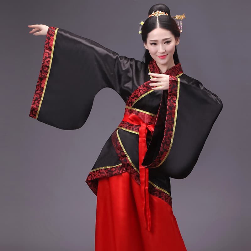 ダンス衣装 古風舞踊衣装 漢民族風絹衣