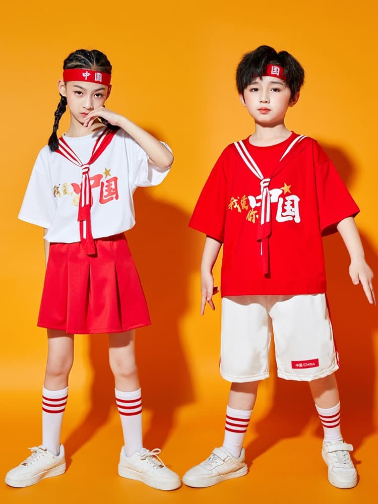ダンス衣装 キッズ応援セーラー風ダンス衣装