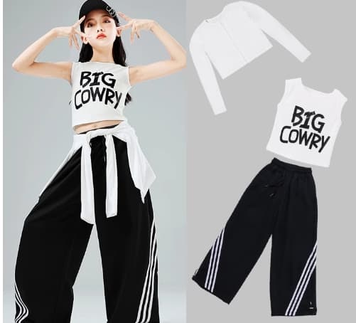 ダンス衣装 ストリートダンス キッズ上下3点セットアップ