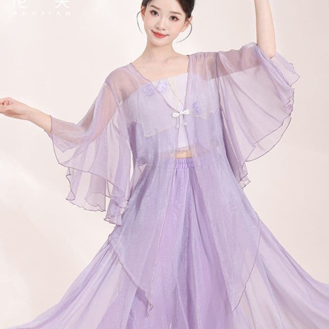 ダンス衣装 優雅シフォン舞姫セット
