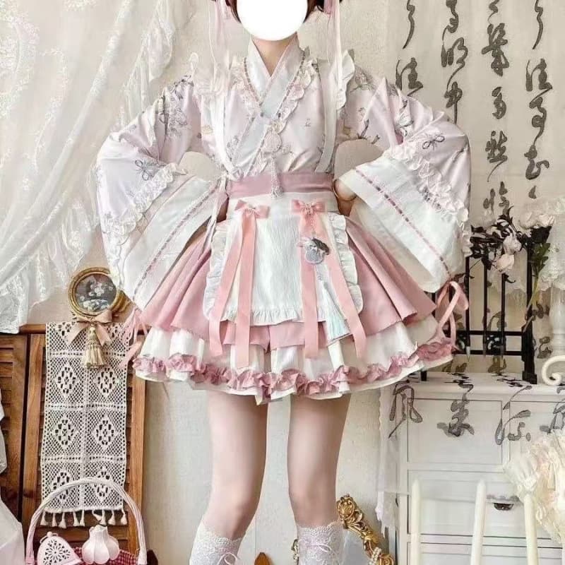 ダンス衣装 華やか和風フリルロリータ衣装