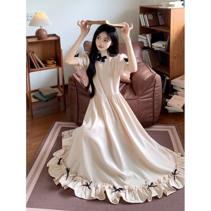 ダンス衣装 乙女心くすぐる清楚系フリルワンピース